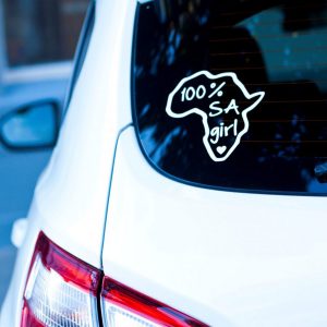 SA Girl vinyl sticker on car