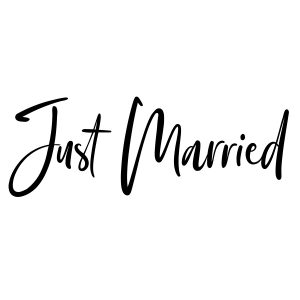 Just married vinyl sticker
