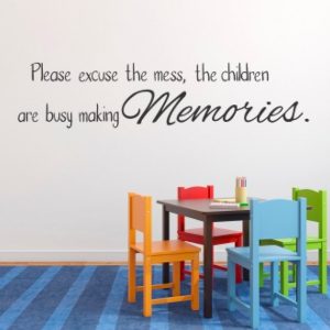 Vinyl on wall of kids playroom