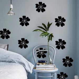 Flowers on wall